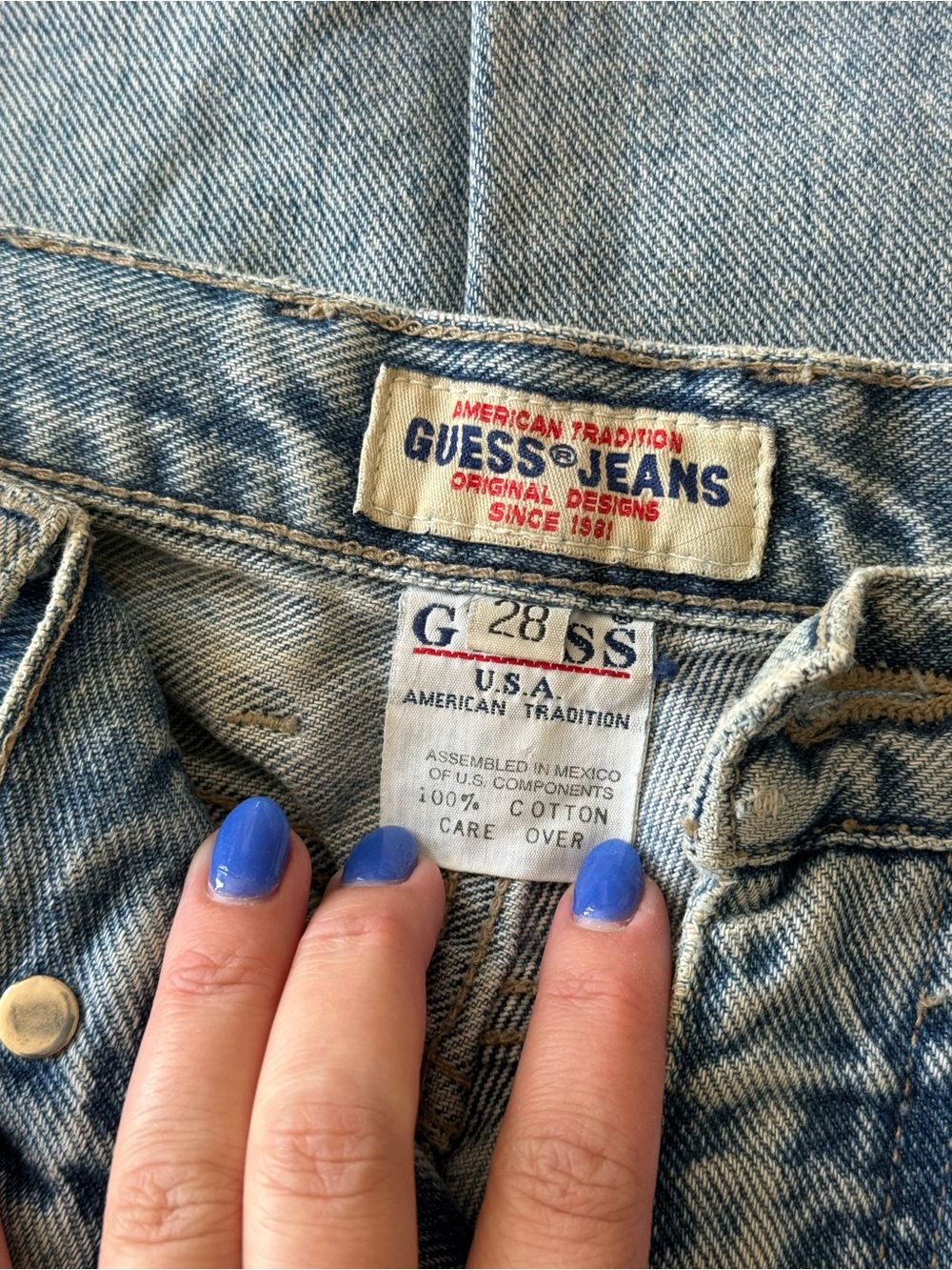 VTG Guess Jeans 90s High Waisted Straight Leg - Picture 3 of 5